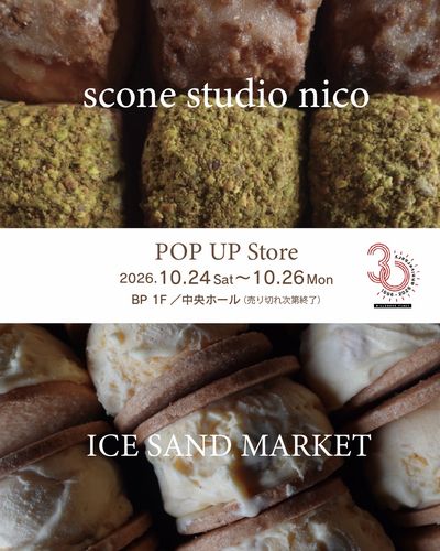 scone studio nico & ICE SAND MARKET POP UP STORE