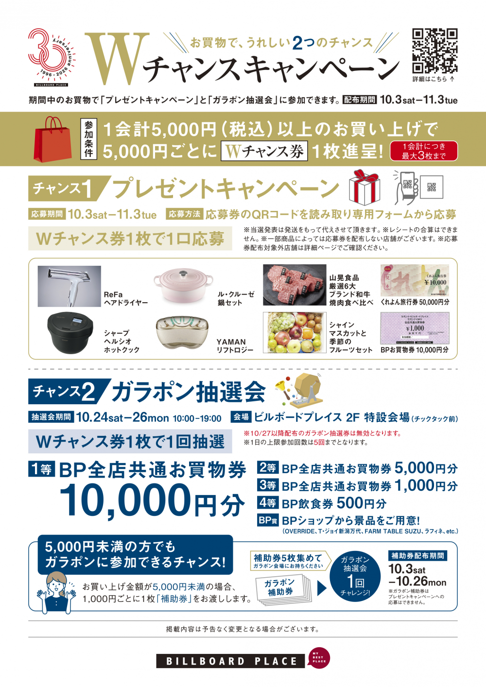BP30周年 Wチャンスキャンペーン開催！