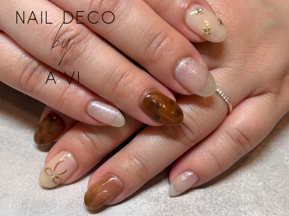 オトナのバレンタインネイル🍫