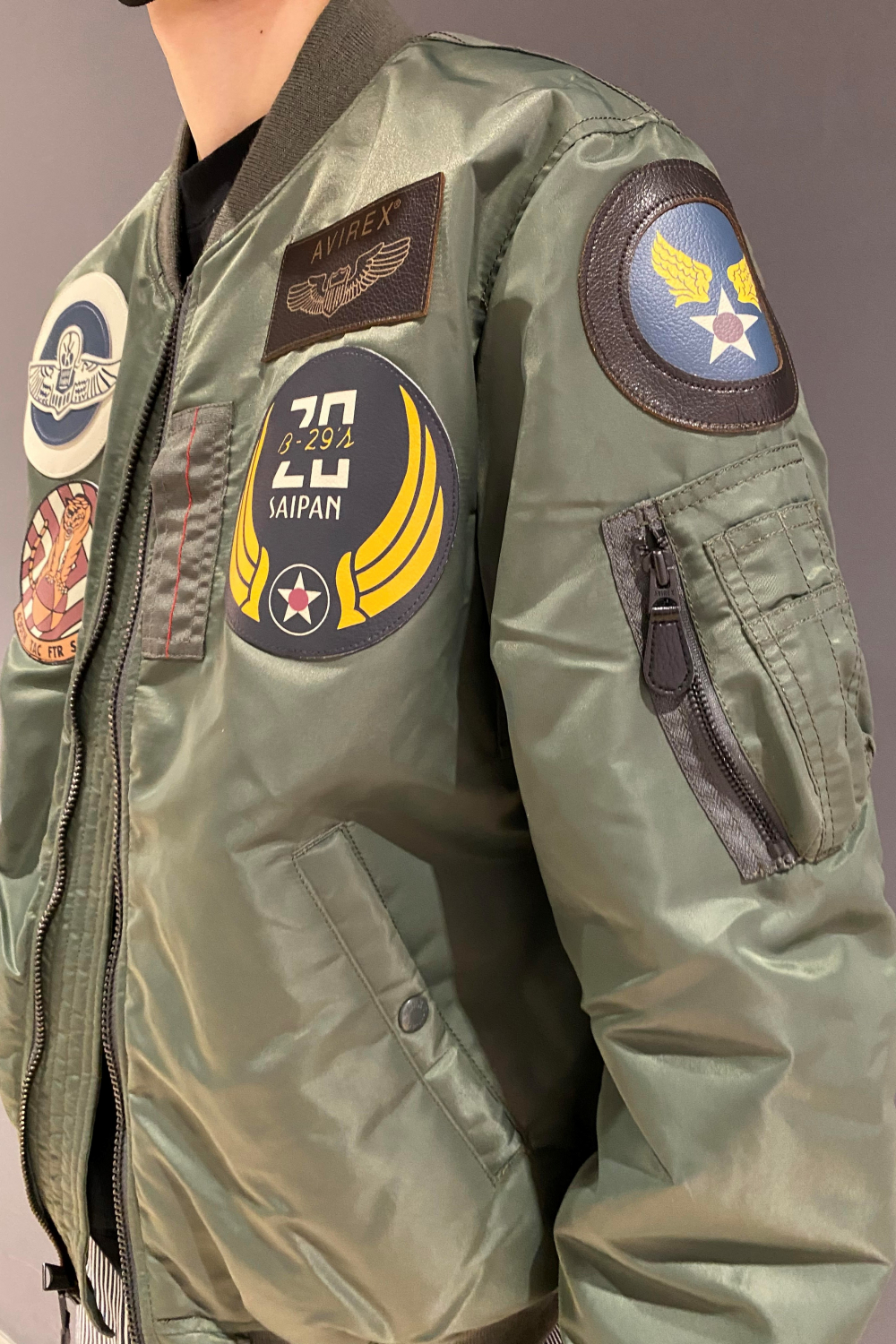 【AVIREX】MA-1とヒッコリーパンツの意外な相性♫