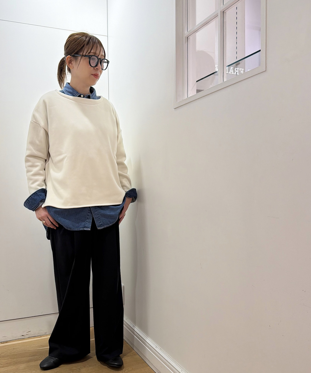 Pull-over large doublé en molleton