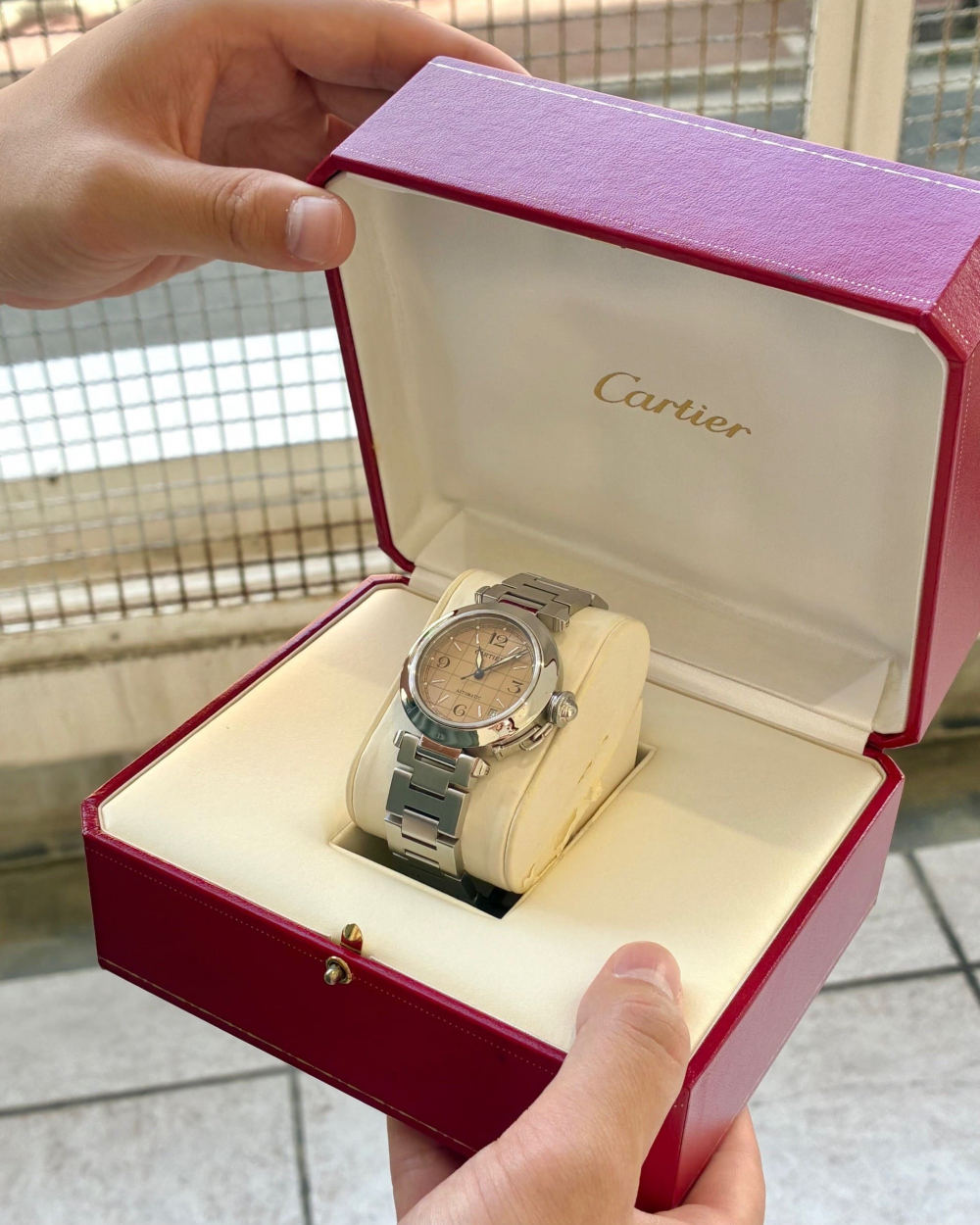【チックタック新潟店】シャンパンゴールドの文字盤がめずらしい Cartier パシャC入荷