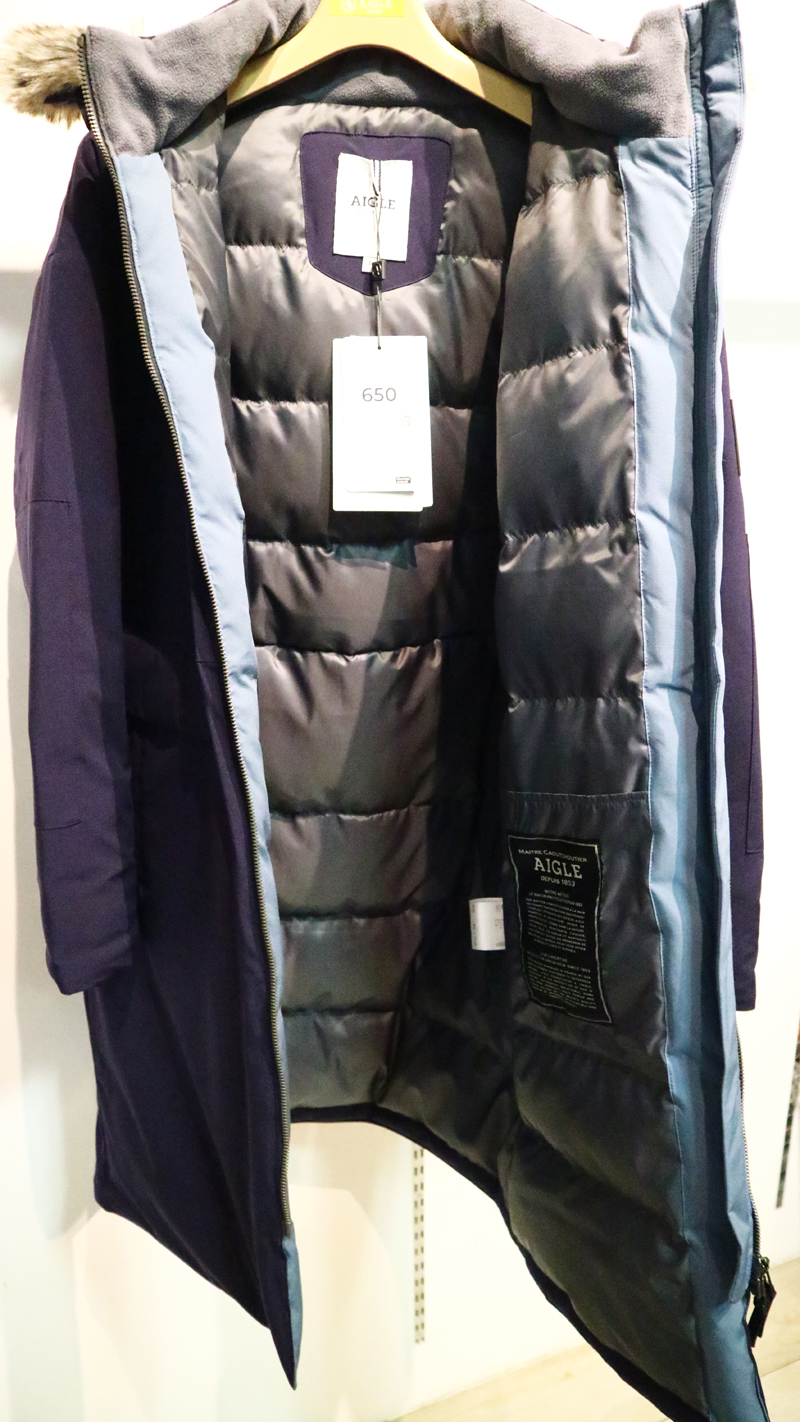 AIGLEの新作ロングダウンコート   BILLBOARD PLACE 新潟ファッション