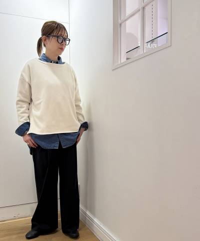 Pull-over large doublé en molleton