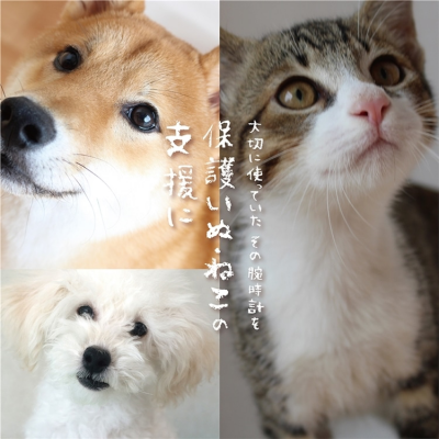 不要になった腕時計を保護いぬ・保護ねこの支援につなげませんか？