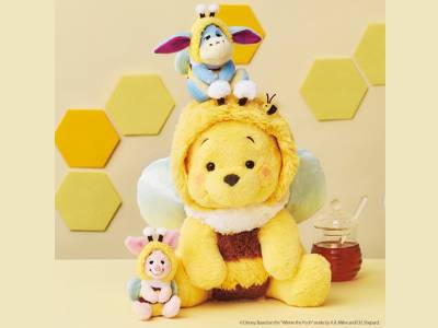 大人気のミツバチをモチーフにしたプーさんたちのぬいぐるみがディズニーストアで7月25日(火)より発売